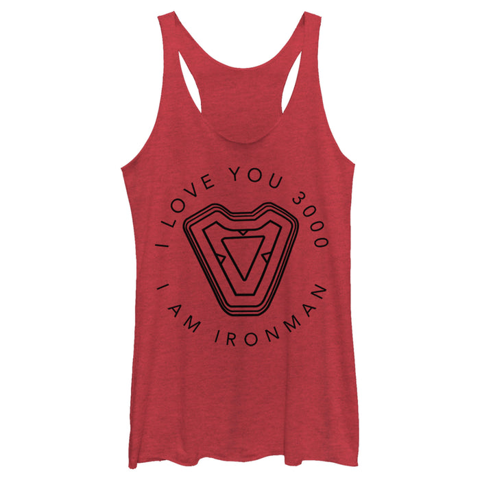 Fifth Sun Women's Marvel I Am Iron Man Love 3000 Racerback Tank Top