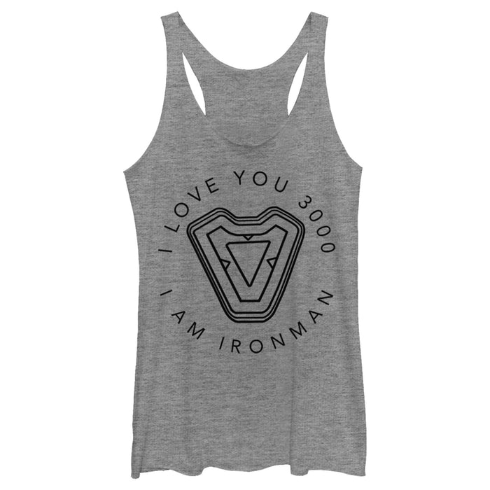 Fifth Sun Women's Marvel I Am Iron Man Love 3000 Racerback Tank Top