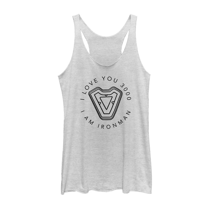 fifth sun Women's Marvel I Am Iron Man Love 3000 Racerback Tank Top