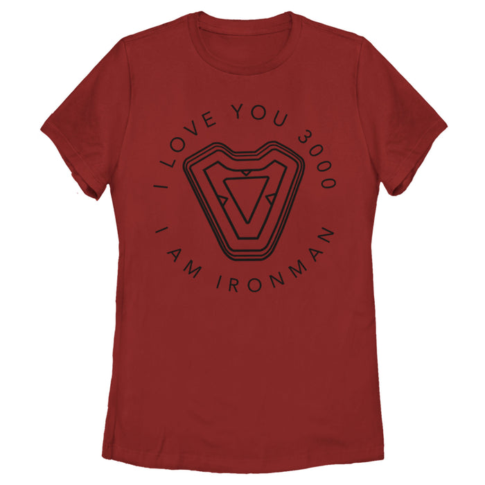 Fifth Sun Women's Marvel I Am Iron Man Love 3000 T-Shirt