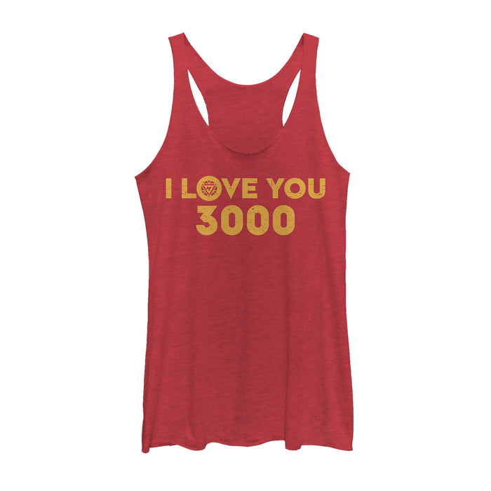 fifth sun Women's Marvel I Love You 3000 Arc Reactor Racerback Tank Top