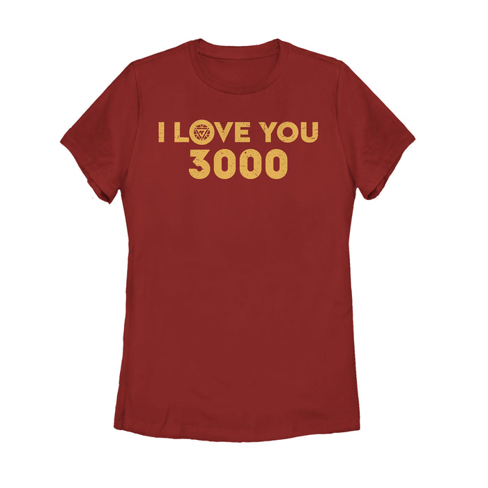 fifth sun Women's Marvel I Love You 3000 Arc Reactor T-Shirt