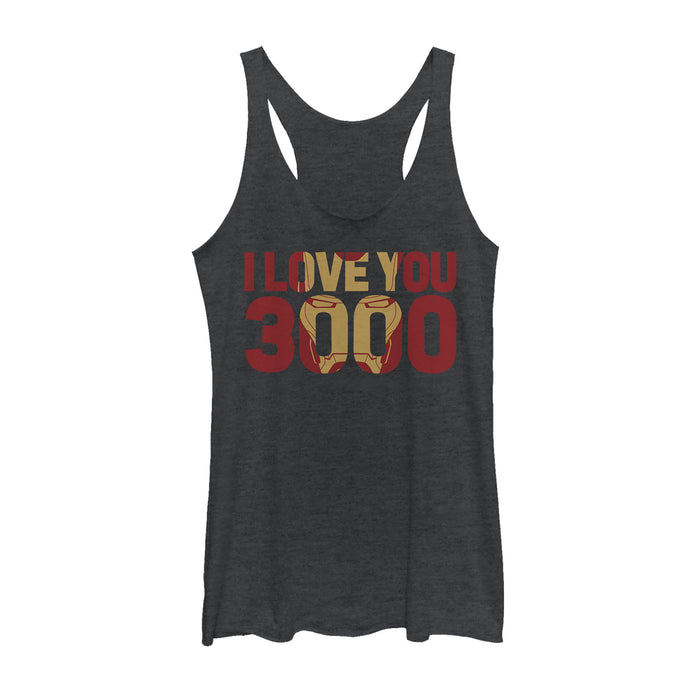 fifth sun Women's Marvel Iron Man Love 3000 Mask Racerback Tank Top