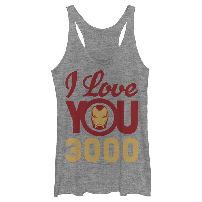 Fifth Sun Women's Marvel Iron Man Love 3000 Racerback Tank Top