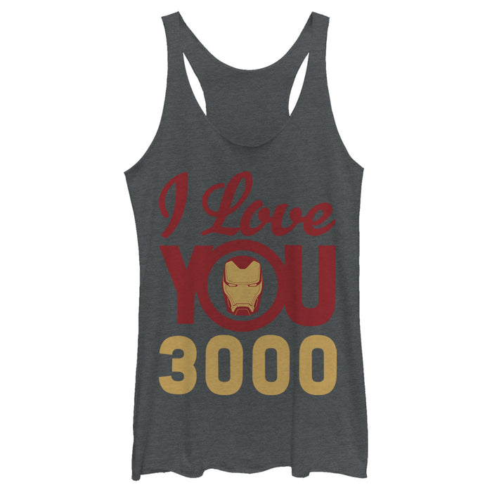 Fifth Sun Women's Marvel Iron Man Love 3000 Racerback Tank Top