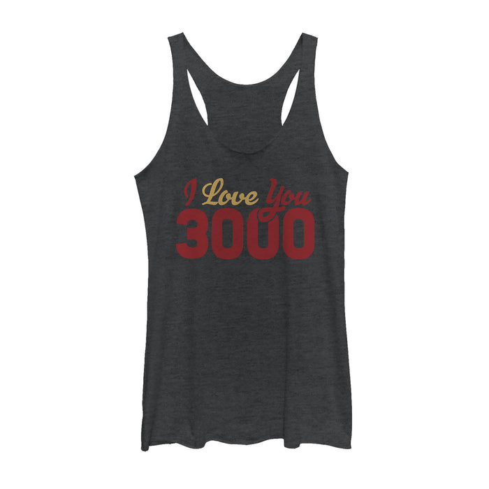 fifth sun Women's Marvel Iron Man Love 3000 Script Racerback Tank Top