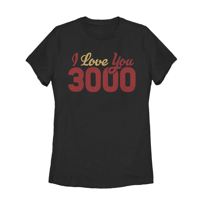 fifth sun Women's Marvel Iron Man Love 3000 Script T-Shirt