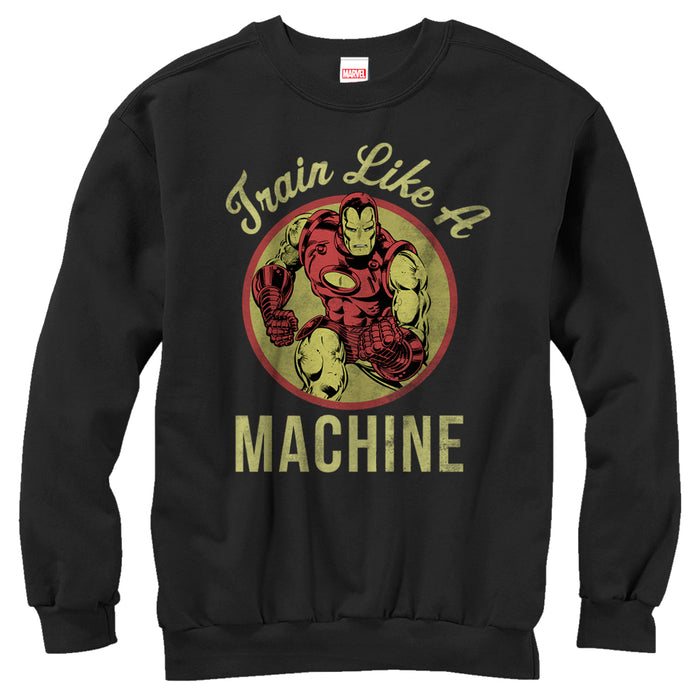 fifth sun Women's Marvel Iron Man Train Like a Machine Sweatshirt