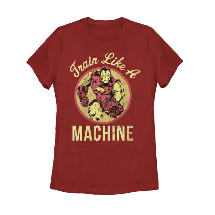 fifth sun Women's Marvel Iron Man Train Like a Machine T-Shirt