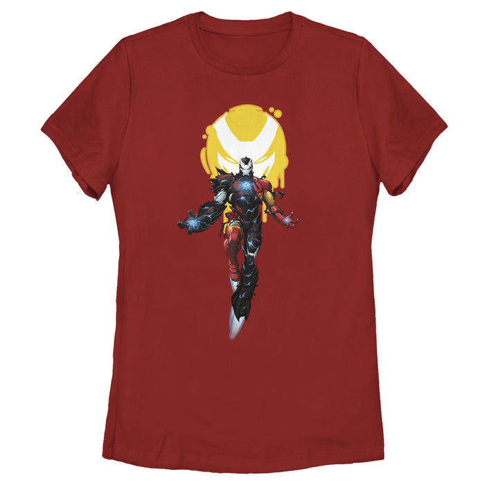 fifth sun Women's Marvel Iron Man Venom Symbol T-Shirt
