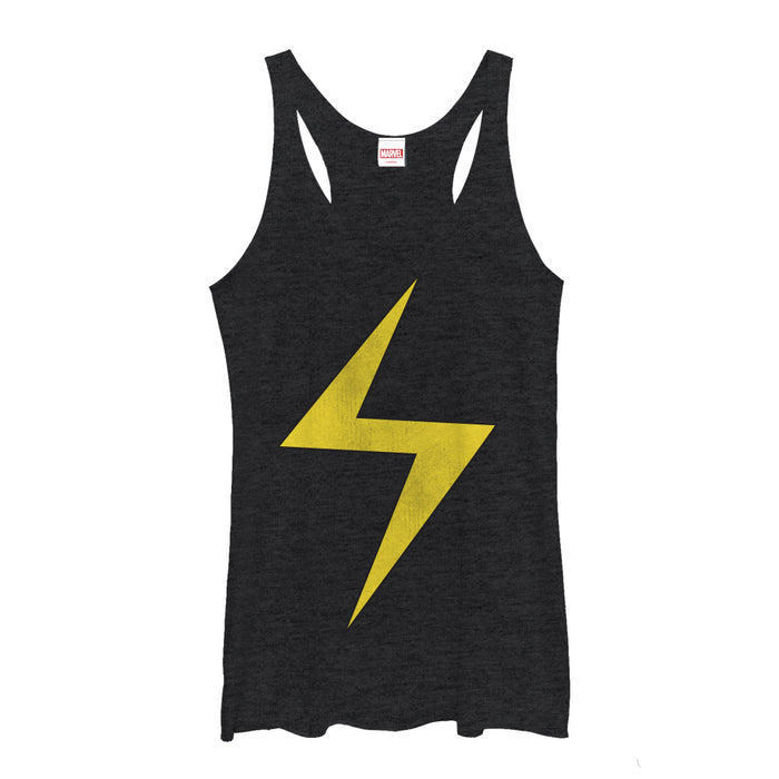 fifth sun Women's Marvel Lightning Bolt Ms. Marvel Racerback Tank Top