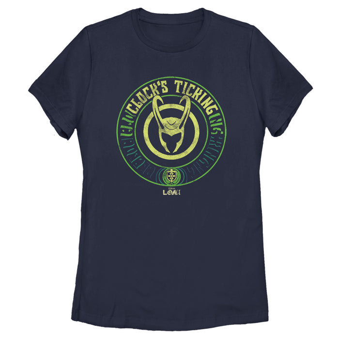 fifth sun Women's Marvel Loki Clock's Ticking T-Shirt