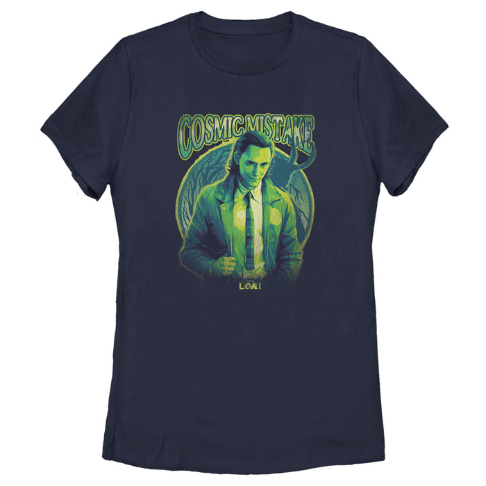 fifth sun Women's Marvel Loki Cosmic Mistake T-Shirt