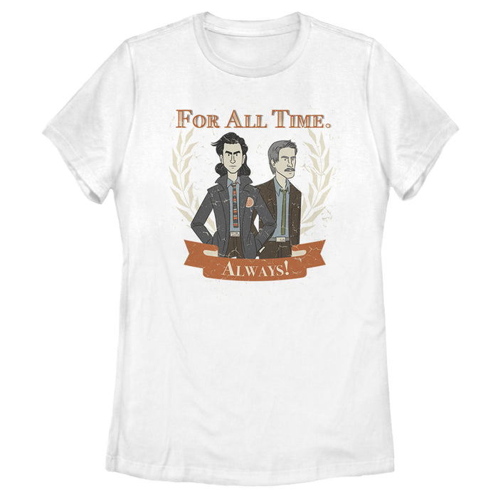 fifth sun Women's Marvel Loki For All Time Always Cartoon T-Shirt