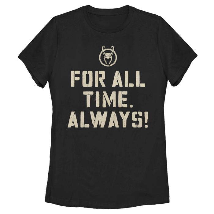 fifth sun Women's Marvel Loki For All Time Always T-Shirt