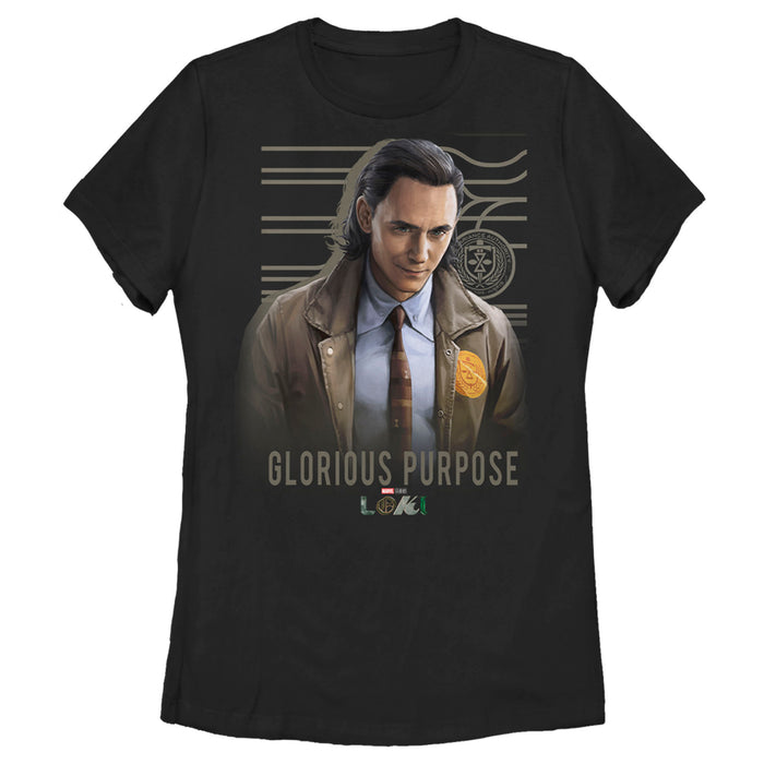 fifth sun Women's Marvel Loki Glorious Purpose T-Shirt