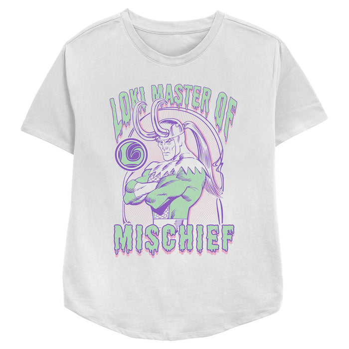 fifth sun Women's Marvel Loki Master of Mischief T-Shirt