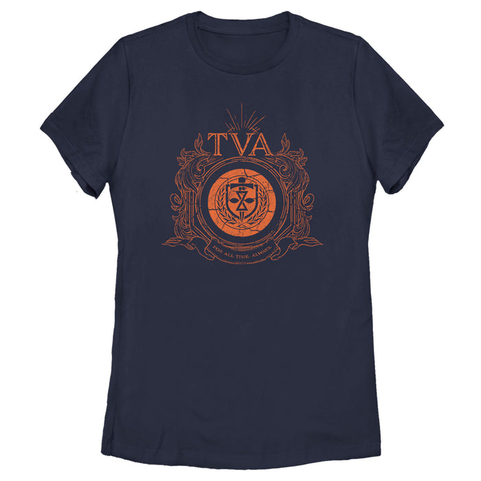 fifth sun Women's Marvel Loki TVA Distressed Logo T-Shirt