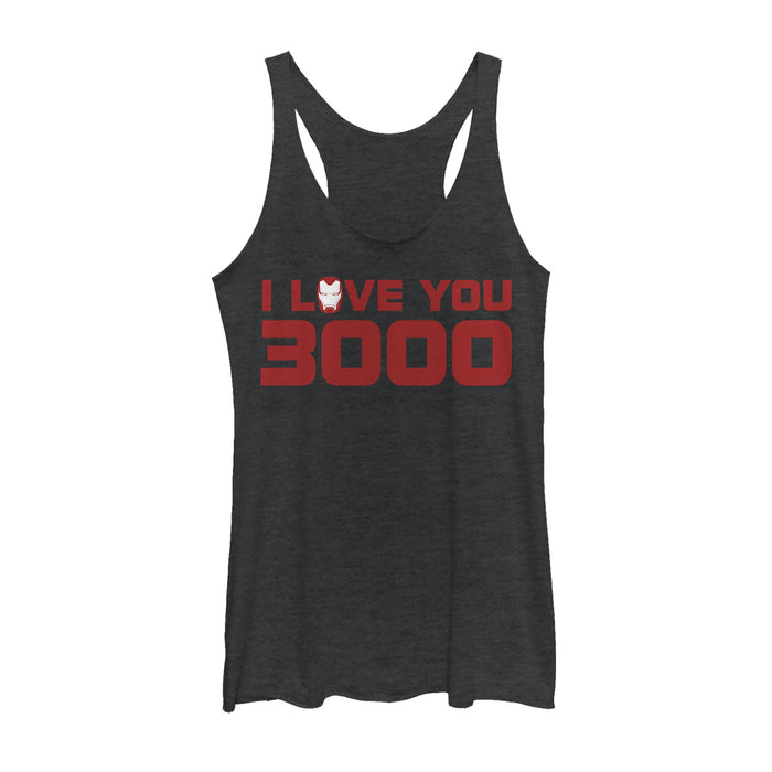 fifth sun Women's Marvel Love You 3000 Stark Helmet Racerback Tank Top