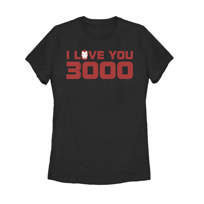 fifth sun Women's Marvel Love You 3000 Stark Helmet T-Shirt