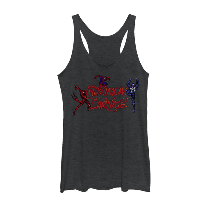 fifth sun Women's Marvel Maximum Carnage Trio Racerback Tank Top