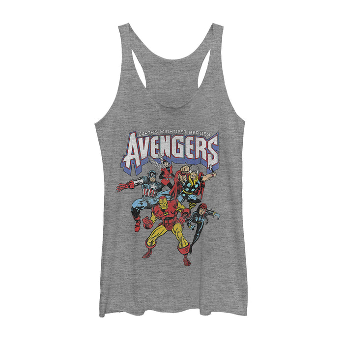 fifth sun Women's Marvel Mightiest Heroes Avengers Racerback Tank Top