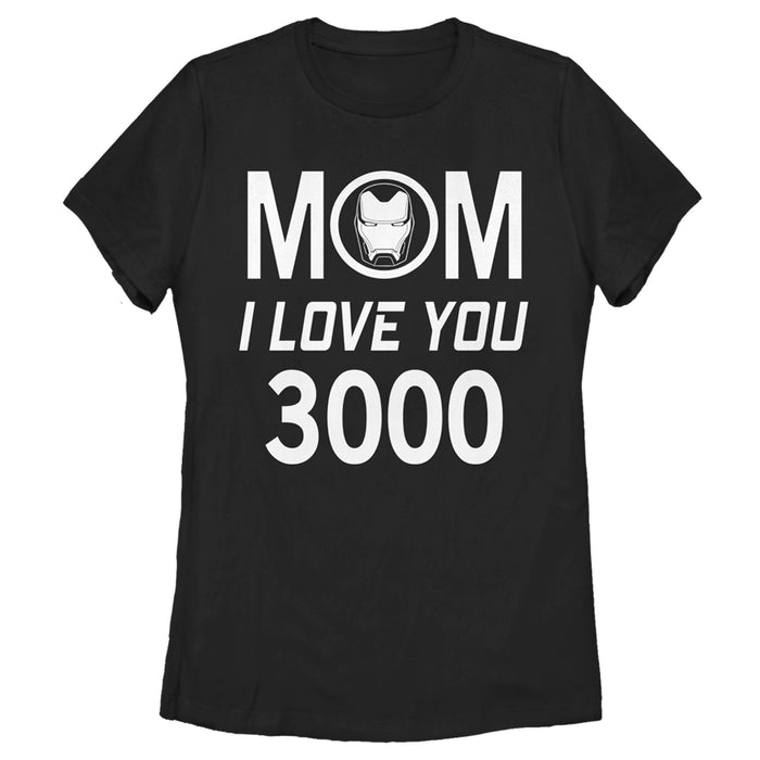 fifth sun Women's Marvel Mom I Love You 300 Iron Man Badge T-Shirt