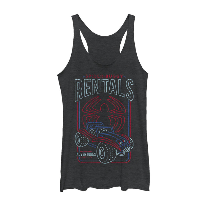 fifth sun Women's Marvel Spider-Man Buggy Rentals Racerback Tank Top