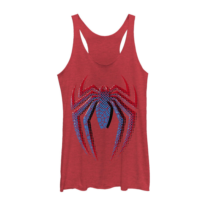 fifth sun Women's Marvel Spider-Man Dot Logo Racerback Tank Top