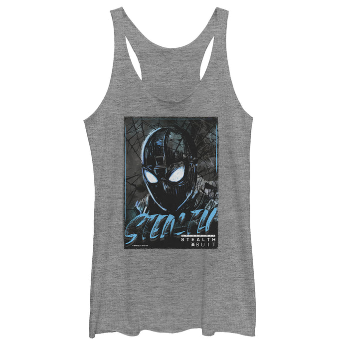 fifth sun Women's Marvel Spider-Man: Far From Home Artsy Stealth Racerback Tank Top