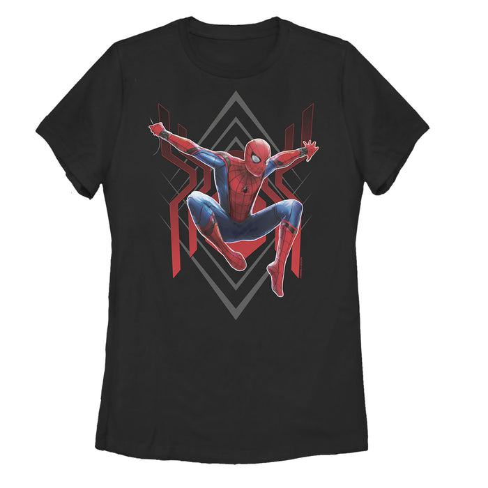 fifth sun Women's Marvel Spider-Man: Far From Home Diamond T-Shirt