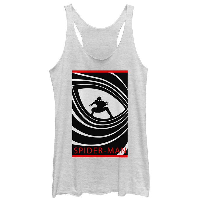 fifth sun Women's Marvel Spider-Man: Far From Home Eye Swirl Racerback Tank Top