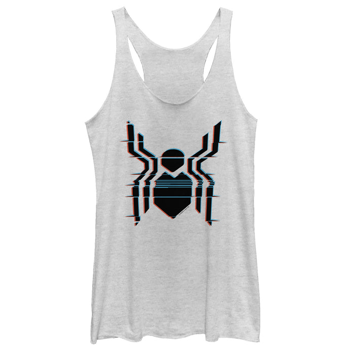 fifth sun Women's Marvel Spider-Man: Far From Home Glitch Logo Racerback Tank Top