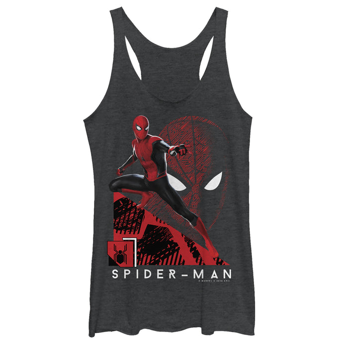 fifth sun Women's Marvel Spider-Man: Far From Home High Tech Racerback Tank Top