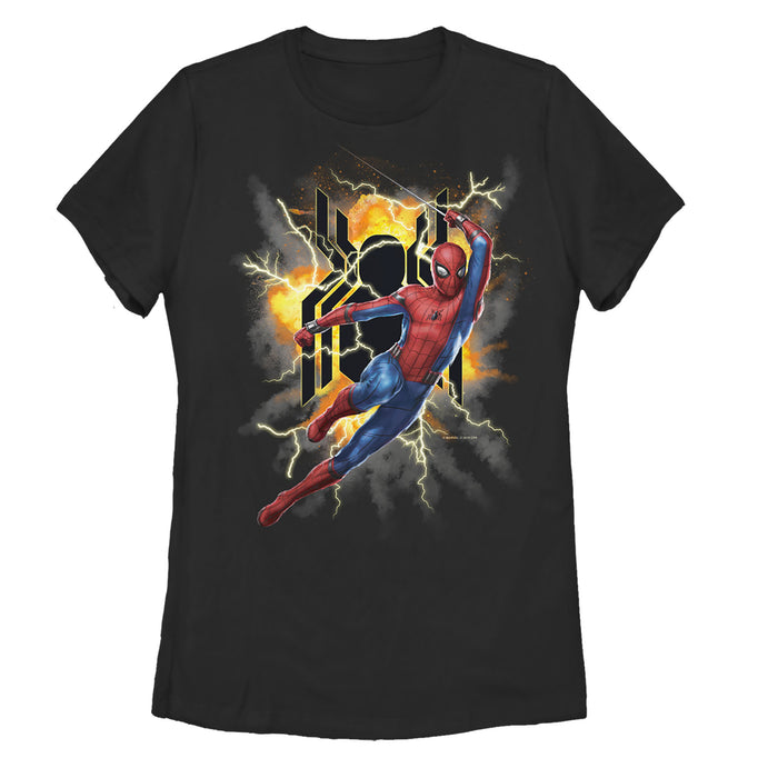 fifth sun Women's Marvel Spider-Man: Far From Home Lightning Strike T-Shirt