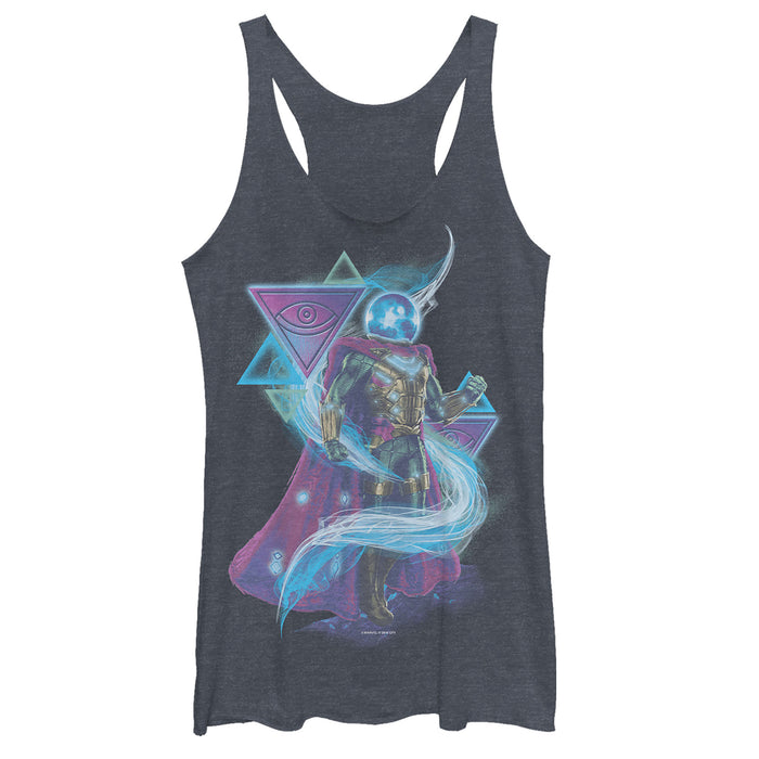 fifth sun Women's Marvel Spider-Man: Far From Home Mysterio Swirl Racerback Tank Top
