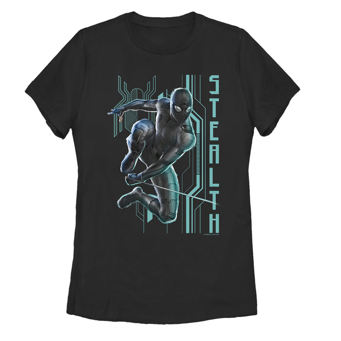 fifth sun Women's Marvel Spider-Man: Far From Home Stealth Tech T-Shirt