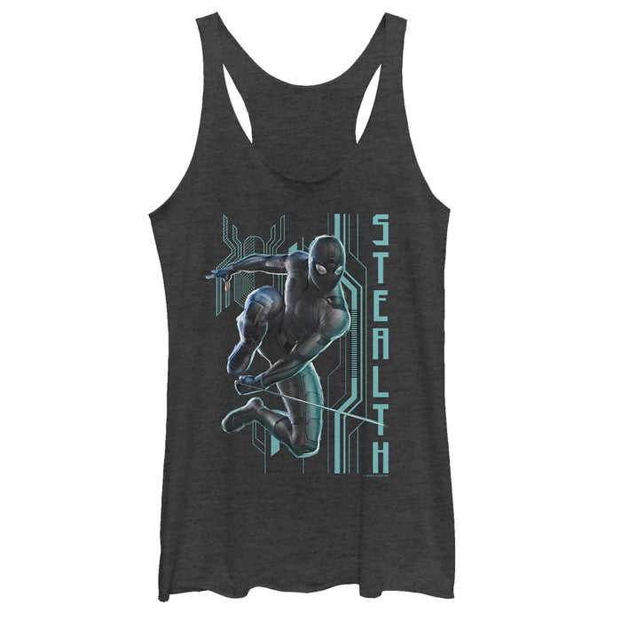 fifth sun Women's Marvel Spider-Man: Far From Home Stealth Tech Racerback Tank Top