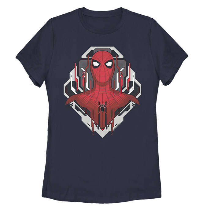 fifth sun Women's Marvel Spider-Man: Far From Home Tech Emblem T-Shirt