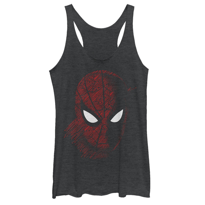 fifth sun Women's Marvel Spider-Man: Far From Home Tech Pattern Racerback Tank Top