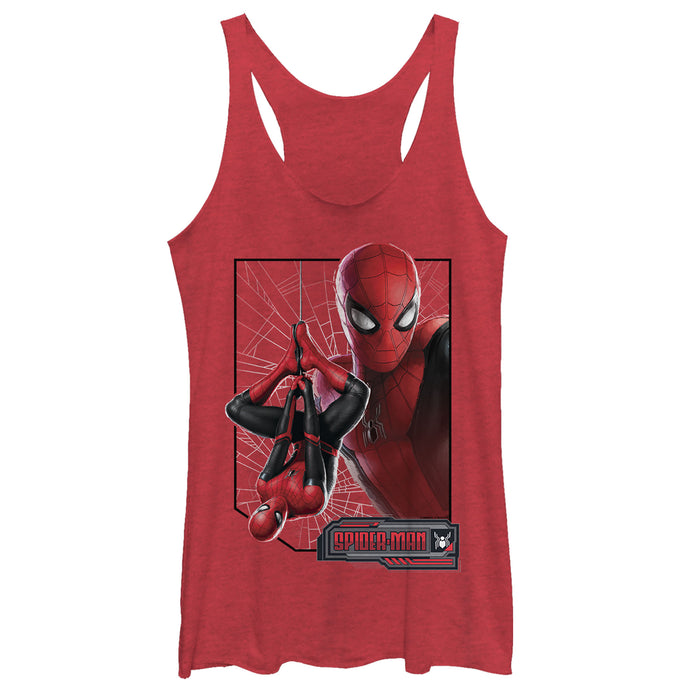 fifth sun Women's Marvel Spider-Man: Far From Home Web Frame Racerback Tank Top