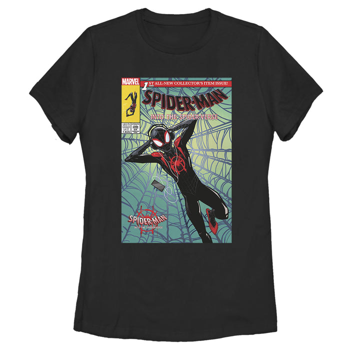 fifth sun Women's Marvel Spider-Man: Into the Spider-Verse Comic Cover T-Shirt