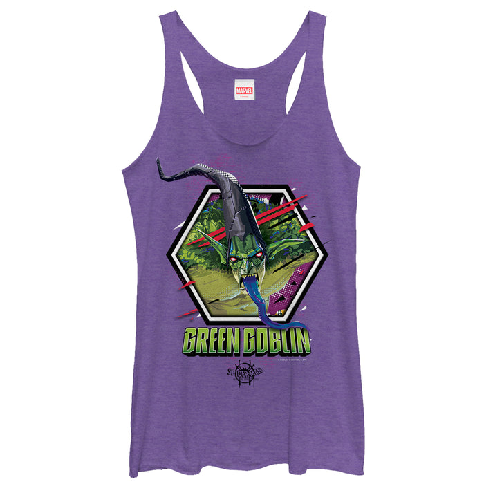 fifth sun Women's Marvel Spider-Man: Into the Spider-Verse Goblin Racerback Tank Top