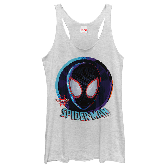 fifth sun Women's Marvel Spider-Man: Into the Spider-Verse Mask Racerback Tank Top