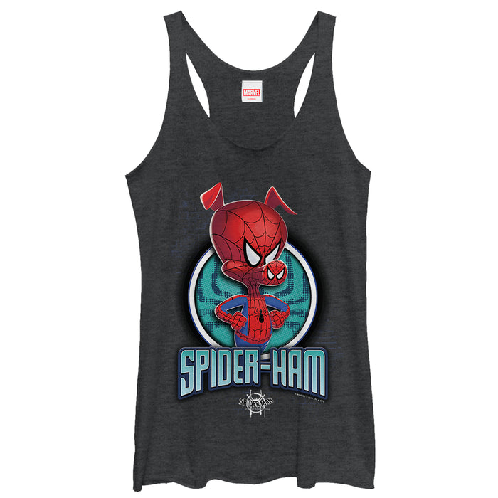 fifth sun Women's Marvel Spider-Man: Into the Spider-Verse Peter Porker Racerback Tank Top