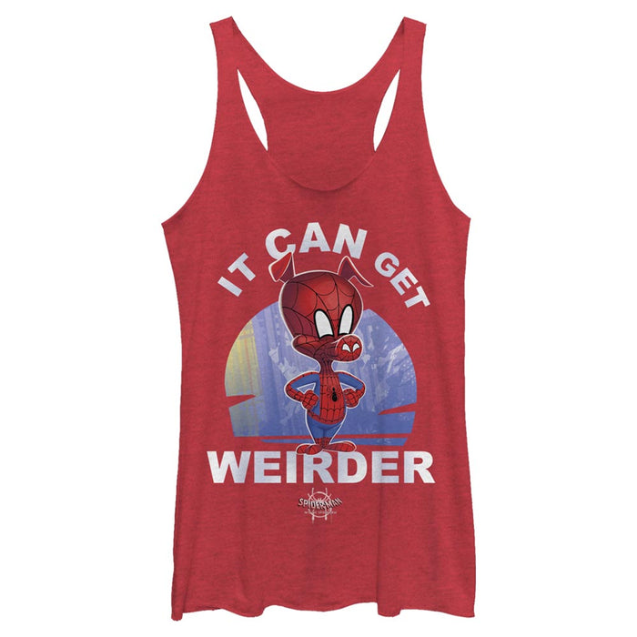 fifth sun Women's Marvel Spider-Man: Into the Spider-Verse Spider-Ham Weirder Racerback Tank Top