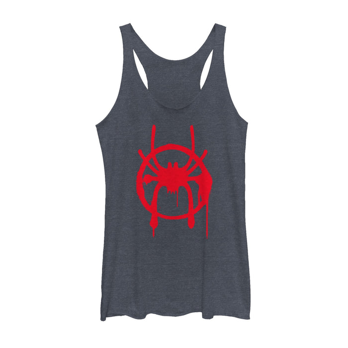 fifth sun Women's Marvel Spider-Man: Into the Spider-Verse Symbol Racerback Tank Top