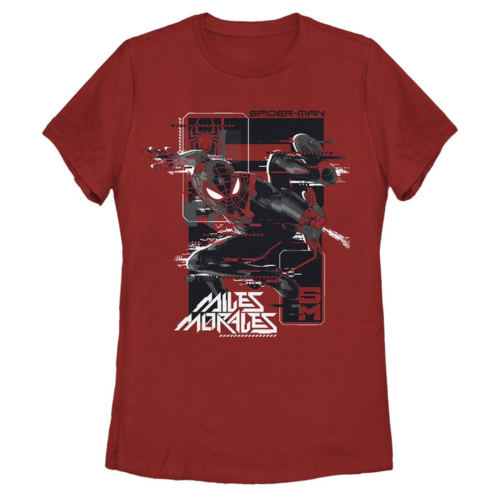 fifth sun Women's Marvel Spider-Man: Miles Morales Glitch Frame T-Shirt