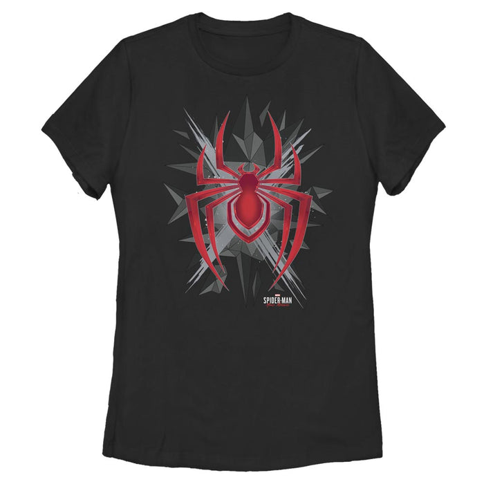 fifth sun Women's Marvel Spider-Man: Miles Morales Shatter Logo T-Shirt