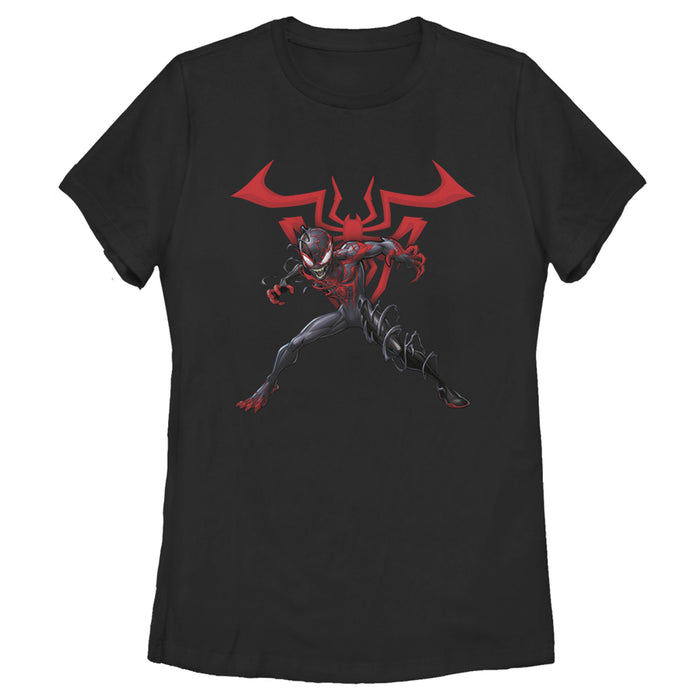 fifth sun Women's Marvel Spider-Man Miles Morales Symbol T-Shirt